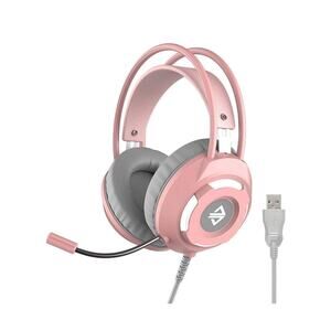 Gaming Headset Surround Sound With Built-in Microphone Noise Cancelling Pink